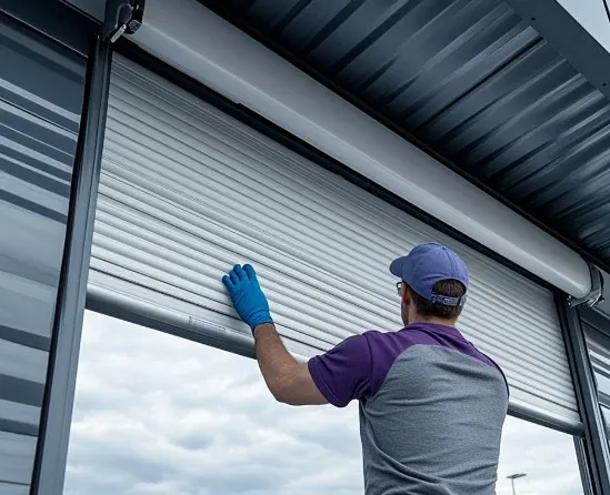 Installation d'un volet roulant neuf par un professionnel