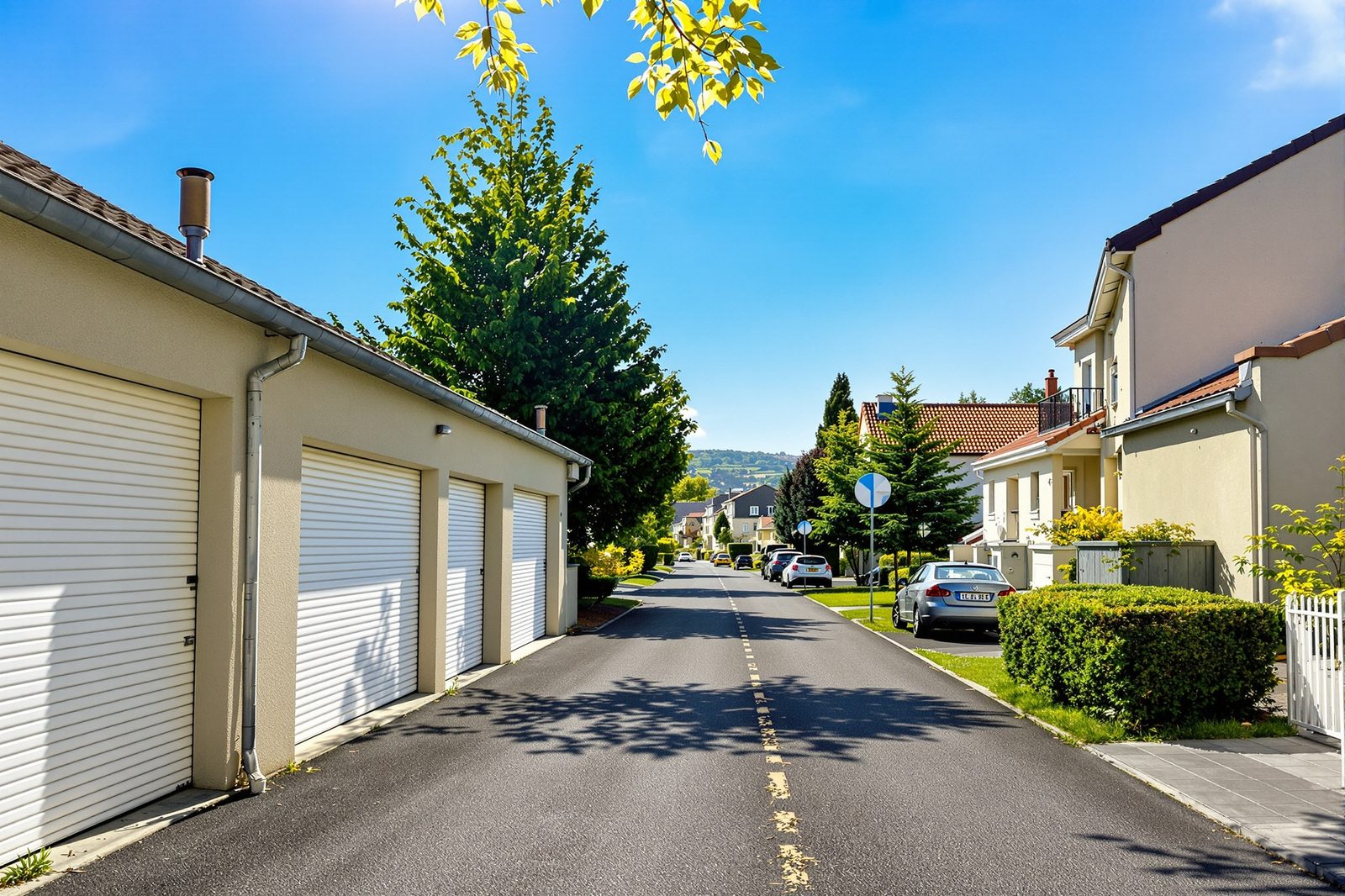 Quartiers résidentiels de Chassieu avec volets roulants