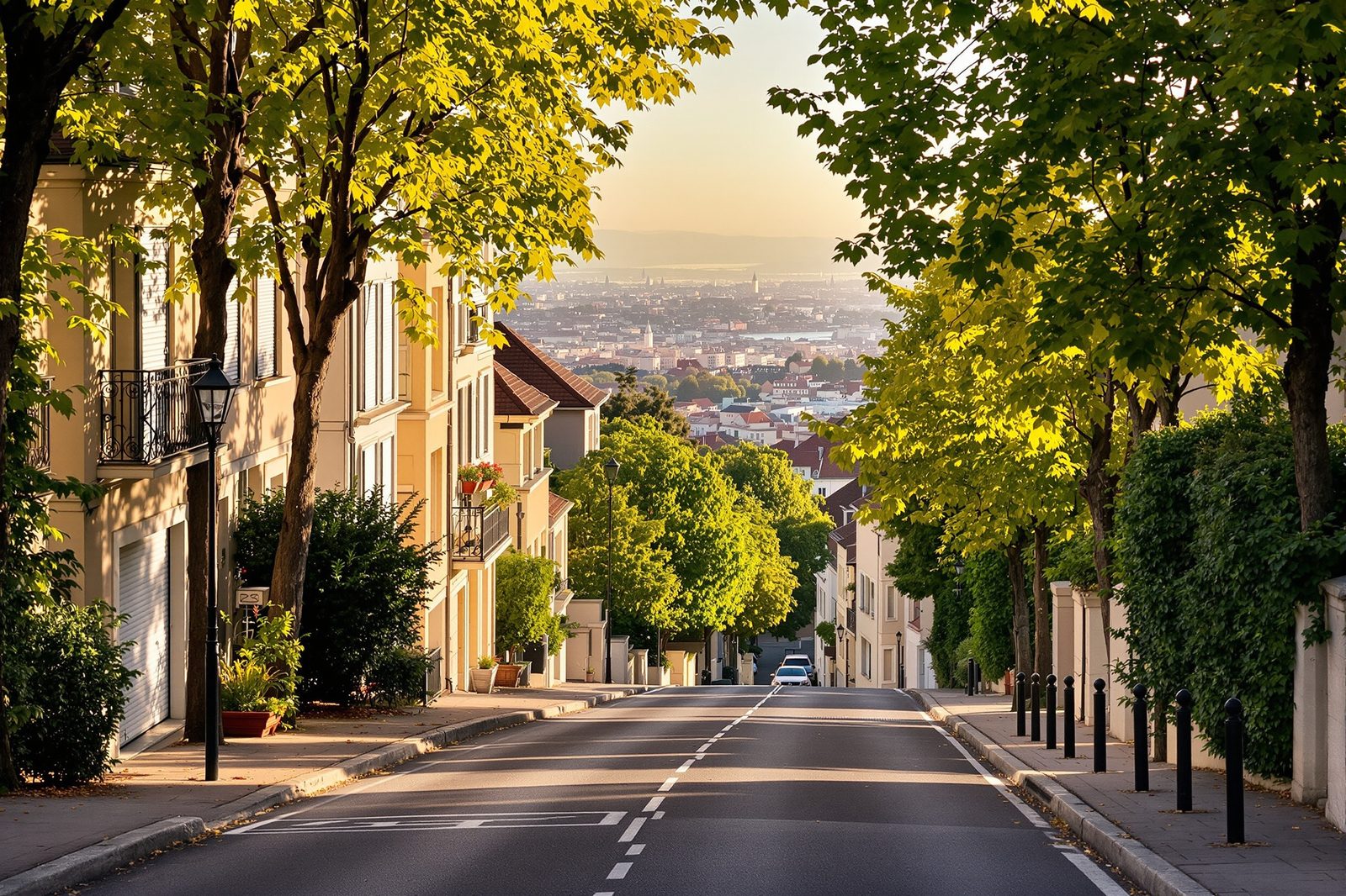 Quartiers résidentiels de Sainte-Foy-lès-Lyon avec volets roulants